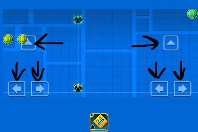 Geometry Dash Keyboard and Mouse Control Arrow