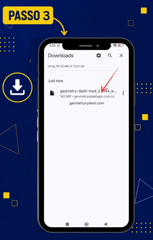 Geometry Dash Mod APK Download step 3 guide